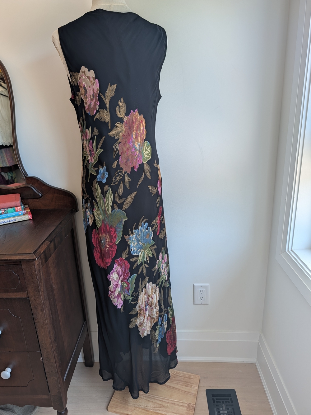 April Cornell Black Maxi Dress with Multicolor Floral Print - Picture 2 of 10